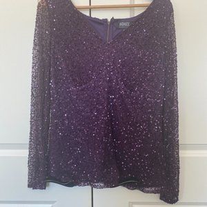Adrianna Papell Top - Beaded long sleeve